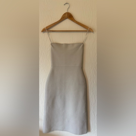 Babaton Aritzia Platform Sculpt Knit Bodycon Cream Bardot Midi Dress - Picture 7 of 11